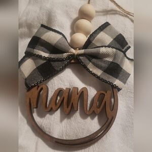 Nana laser engraved car charm/Christmas ornament